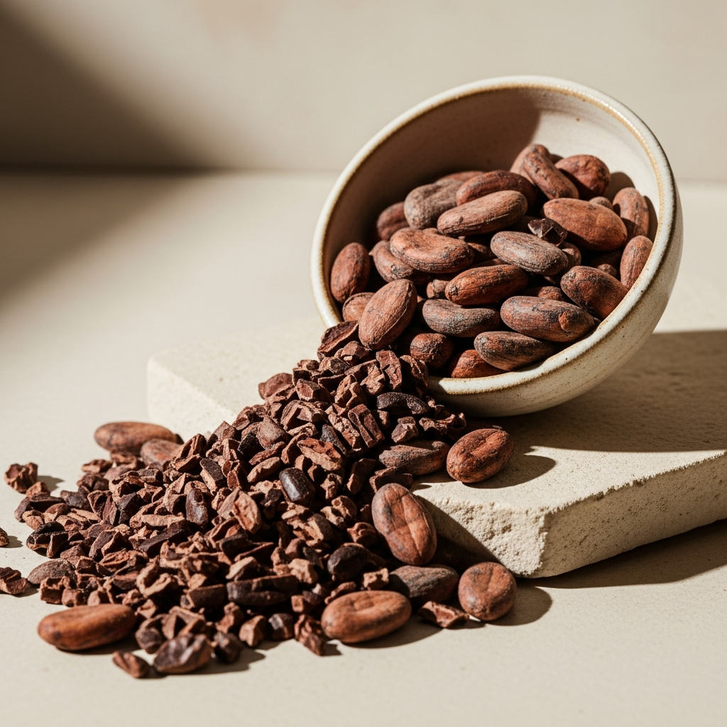 Cocoa beans and nibs